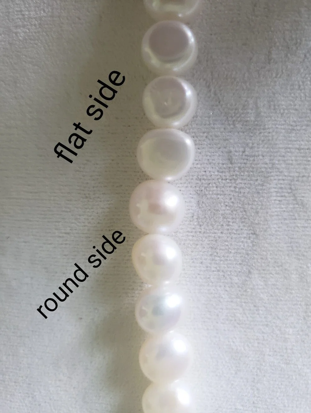 Strand Of Fresh Water Semi Round Pearls